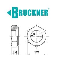 Matica M48x1,5 sťahovacia DIN 807 pre otočné hroty Bruckner