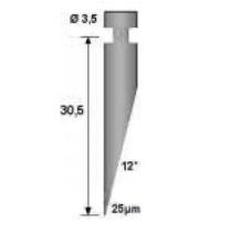 Meracia ihla pre kontúrograf L 33 mm tvrdokov napr. MAHR (6850286) stylus