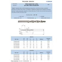 Vrták D5,3x9,5 pre M5 125/81 stupňový HSS DIN 8374 PN 221254