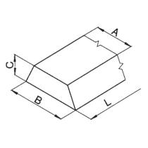 Brúsny segment T3102 100/85x35x150 A99B 40 J 8 V Tyrolit 61351 1016.00