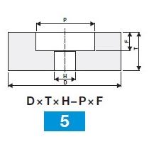 Brúsny kotúč T5 22x30x6 A98 60 J 9 V 12L 36861 2250