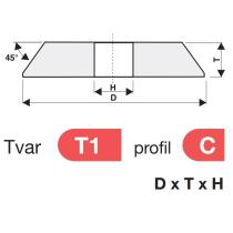 Brúsny kotúč T1 250x12x32 skosený 99A 60 L 9 V 53951 2560.09