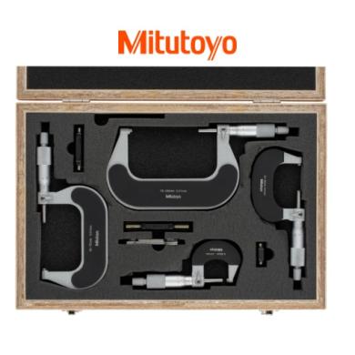 Mikrometer 0-100 / 0,01 DIN 863 strmeňový analógový Mitutoyo (sada 3ks)