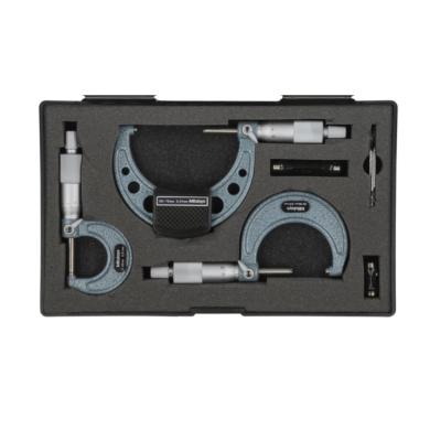 Mikrometer 0-75 / 0,01 DIN 863 strmeňový analógový Mitutoyo (sada 3ks)