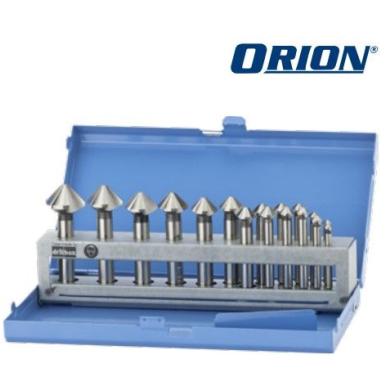 Záhlbník 90° D4,3-25 mm 3z HSS sada 17ks DIN335 ORION