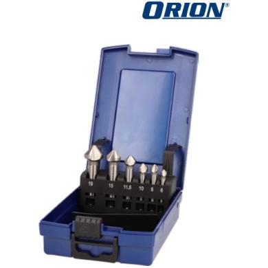 Záhlbník 90° D6-19 mm 3z HSS sada 6ks DIN335 ORION