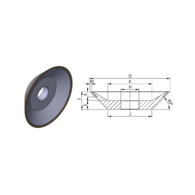 12V9 D100 W3 X10 T20 H20 D46 Progress PP brúsny kotúč z diamantu