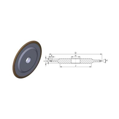 14EE1 D100 V30° X3 U5 H20 T15 B91 C100 metal brúsny kotúč z CBN/KBN