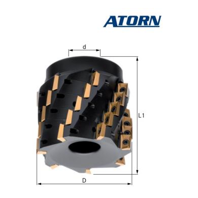 Frézovacie teleso D50 L60 90° s vnútorným chladením ATORN