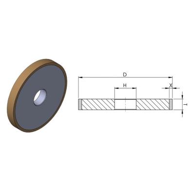 1A1 D125 T12 X10 H20 D64 FLUTESPEED brúsny kotúč z diamantu