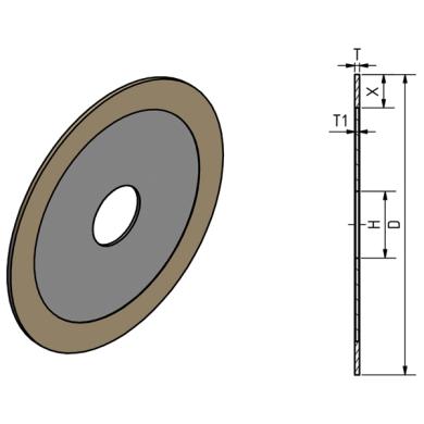 1A1R D200 T1,2 X8 H32 R D151 C100 rezný kotúč z diamantu