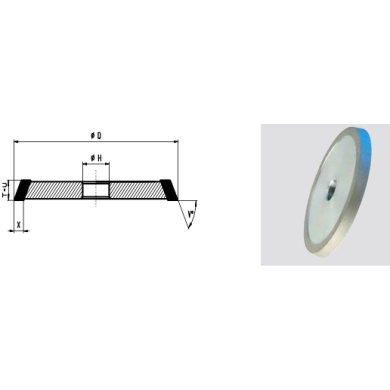 1V1 D125 T12 X10 V45° H20 D54 flutting