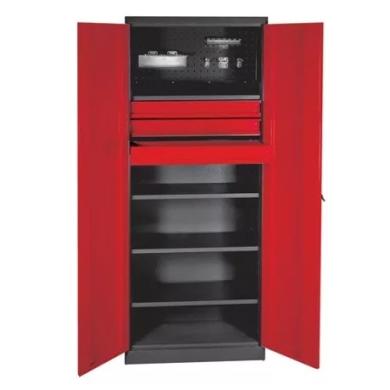 Skriňa na náradie Universal 380 192x78x28cm 3 zásuvky červenočierná RAL7016/3000