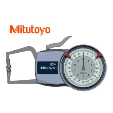 Odchýlkomer 0-10 rozlíšenie 0,005 číselníkový s meracími ramenami IP65 Mitutoyo