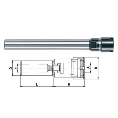 Upínač klieštinový D8 ER8M 1-5mm L=55 DIN 6499