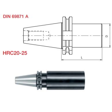 Upínač SK50 D80 L300 polotovar tvrdosť 20-25HRc