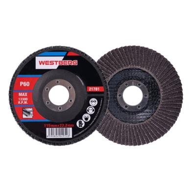 Lamelový kotúč 115x22,23 šikmý P60 oxid hlinitý WESTBERG