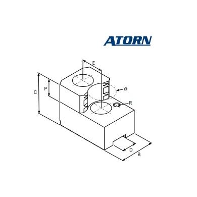 Čeľusť zverná M12 1,5 mm x 60° E25 sada 3 ks ATORN