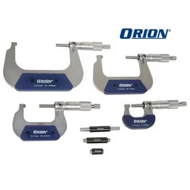 Mikrometer 0-100 / 0,01 DIN 863 sada strmeňový analógový ORION