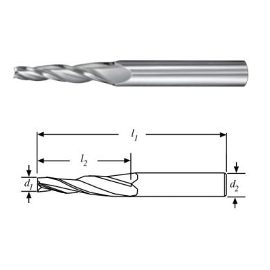 Fréza D3/32" 76/12,7 3z 10° TK PTS 32313