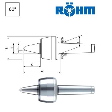 Hrot 60° otočný MK2 predĺžený typ HVL PRO ROHM