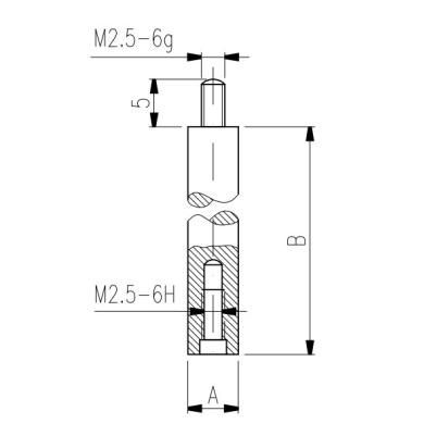 Dotyk d4mm M2,5 L20 mm predĺžený HK