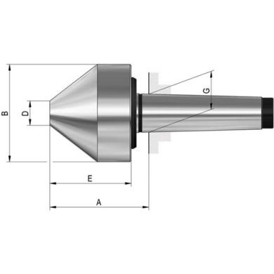 Hrot otočný strediaci MK 4 75°