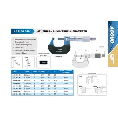 Mikrometer 25-50 / 0,01 strmeňový analógový ACCUD