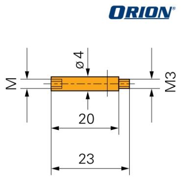 Predĺženie k meraciemu dotyku M3 x M2,5 L20 ORION