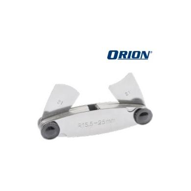 Šablóna na polomery 15,5-25,0 mm 30 listov nerezové ORION