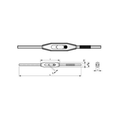 Vratidlo 3,55-9 mm na závitníky ČSN 24 1126