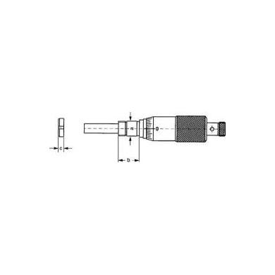 Nástavec pre mikrometer 0-6,5mm 0,01 6x6mm FORMAT
