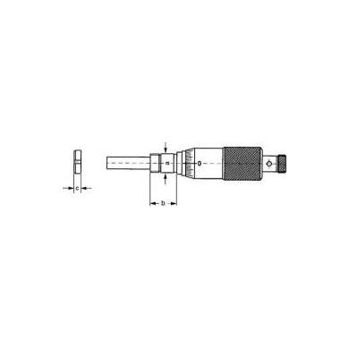 Nástavec pre mikrometer 0-25mm 0,001 12x17mm FORMAT