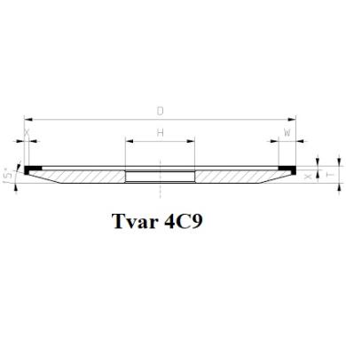 4C9 D150 W10 X10 H20 D107 C100 diamantový brúsny kotúč ProTech DIA