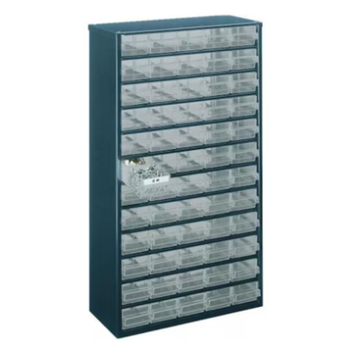 RAACO Blok zásuviek, V x Š x H 555 x 307 x 150 mm, so 60 zásuvkami typu A