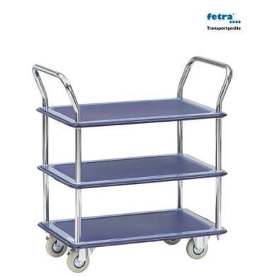Vozík 3 x plošina 790x480 mm 120kg celooceľový modrý FETRA