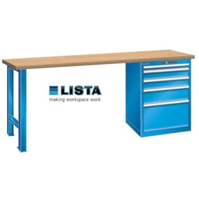 Stôl dielensky 1500x700x840 mm 27x27E 5zás zámok R5012 LISTA