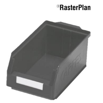 Prepravka regálová 350x200x150 mm priehľadná šedá velkosť 4 RASTERPLAN