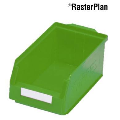 Prepravka regálová 350x200x150 mm priehľadná zelená velkosť 4 RASTERPLAN