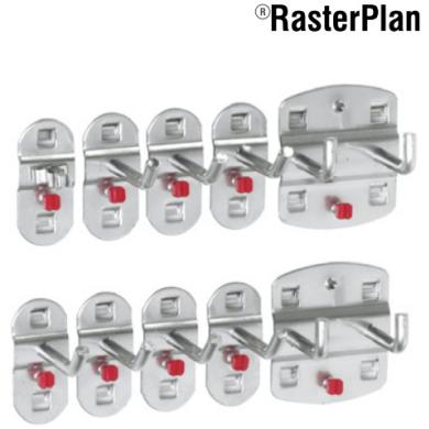 Držiak sada 10ks na náradie oceľový plech RASTERPLAN