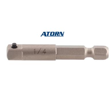 Adaptér 1/4" šesťhran na 1/4" štvorhran  L50mm  ATORN