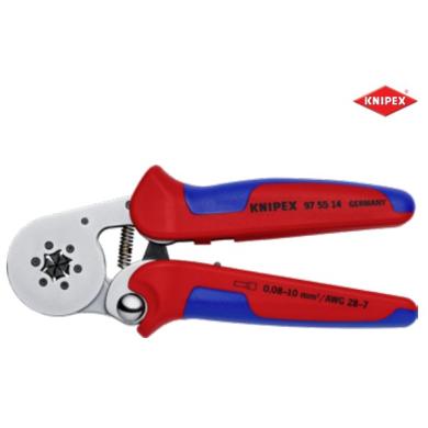 Kliešte 180,5 mm krimpovacie samonastaviteľné DIN 46228 KNIPEX 97 55 14