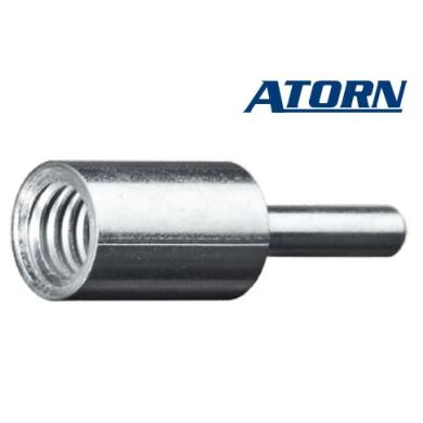 Adaptér závitový M6 na stopku D6 L-50mm pre kefy ATORN