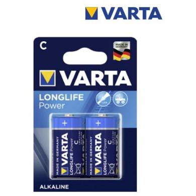 Batéria alkalická typ 1,5V 2ks AlMn Baby C VARTA LONGLIFE POWER