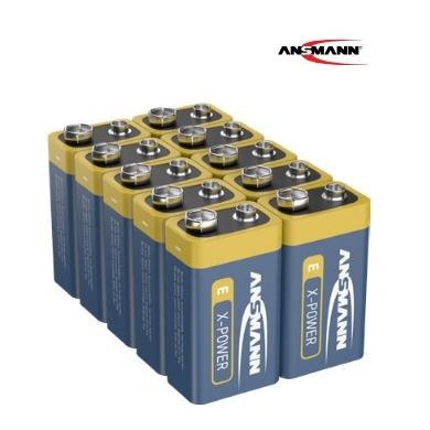 Batéria alkalická typ 9V bal. 10ks ANSMANN X-Power