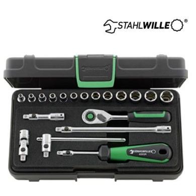 Adaptér bit 1/4" sada 19 ks v kufríku 6-hran STAHLWILLE