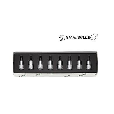 Hlavica 3/8" TX T9-T40 DIN 3120 sada 8ks STAHLWILLE (torx)