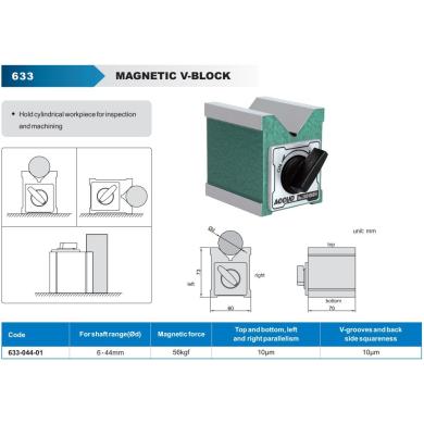 V-blok 70x60x73 mm magnetický ACCUD