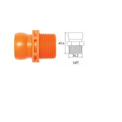 Hrdlo 3/4" so závitom NPT 3/4" Loc-Line