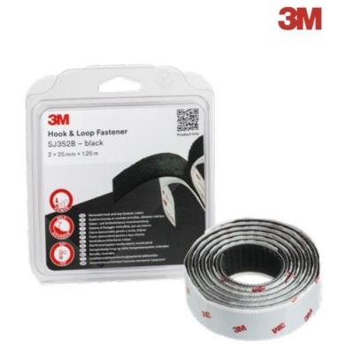 Páska 25x4,4 mm 1,25m na suchý zips čierna 3M SJ352B